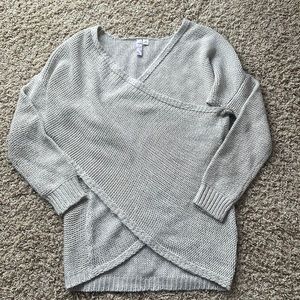 Cross front sweater in cream